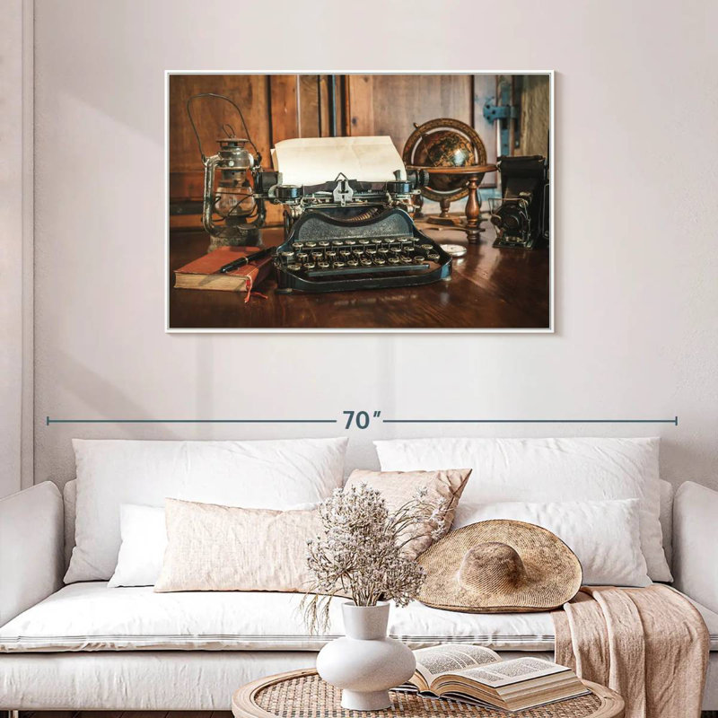 Antiquités, Cadre flottant blanc, 40 po x 27 po