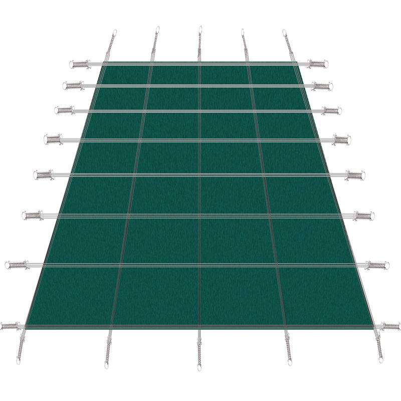 Couvercle de sécurité robuste pour piscine creusée rectangulaire 18 x 36 pi, filet vert, Vert