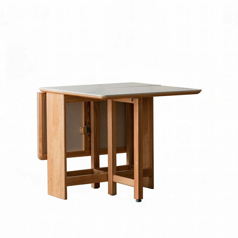 Table de salle à manger extensible Rock Slab Top Table de salle à manger extensible pour 4 à 6 personnes