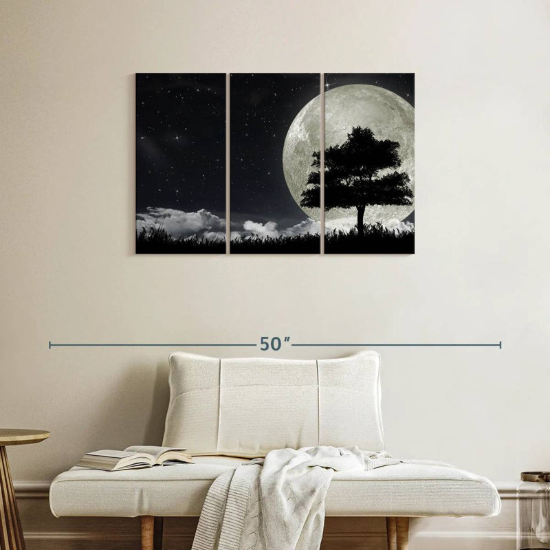 Oberle Tree In Moonlight, 24" H x 38" W