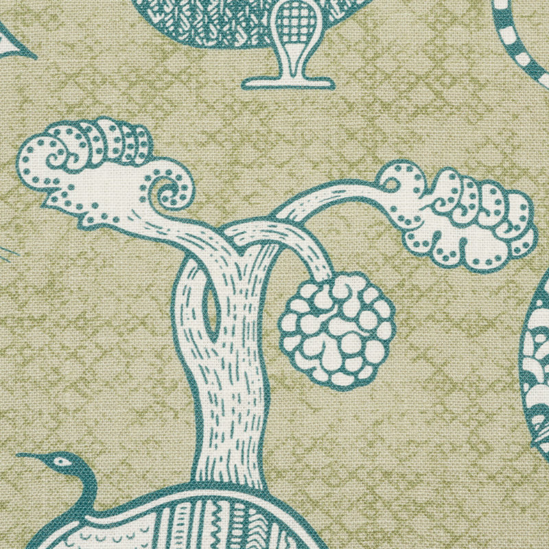 Animalia Fabric, Peacock/Leaf