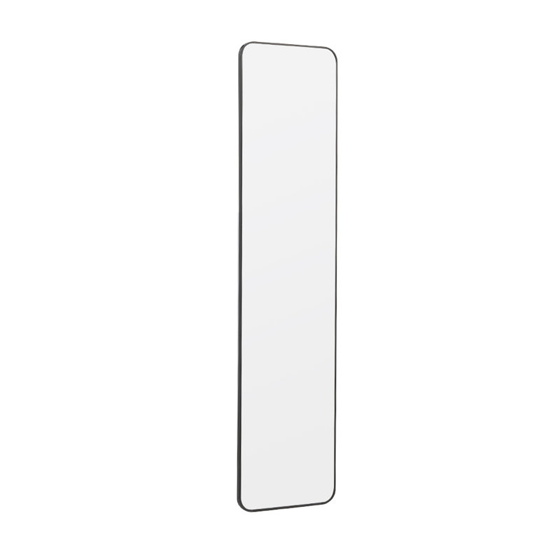 Maely Aluminum Rectangle Mirror, 118" x 28", Black