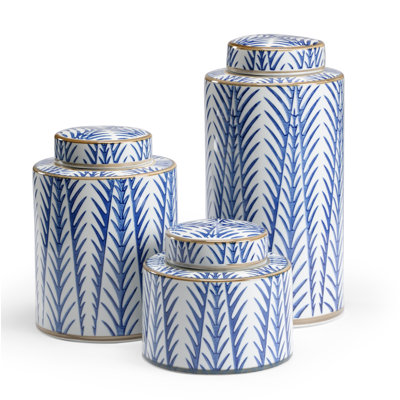Fronds 3 Piece Kitchen Canister Set