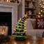 Arbre de Noël en céramique vert incliné 9,5 po