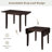 Space-saving Wood Dining Table Sets With Chairs, Extendable Espresso Design