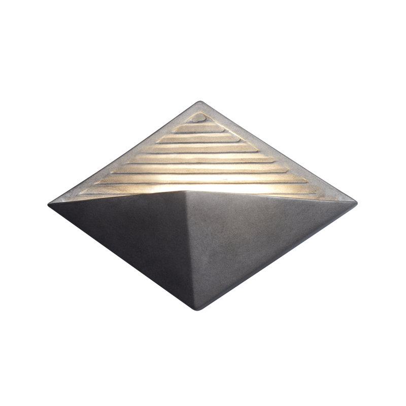 Caeli Ceramic Wall Sconce, Matte White with Champagne Gold Internal, Yes