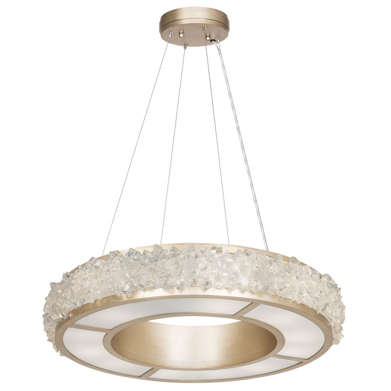 Lustres ronds 30 "Arctique Halo, Champagne doré