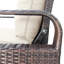 Chaise longue d'extérieur inclinable en aluminium et en osier PE avec coussin pour l'extérieur-417650627-446415219
