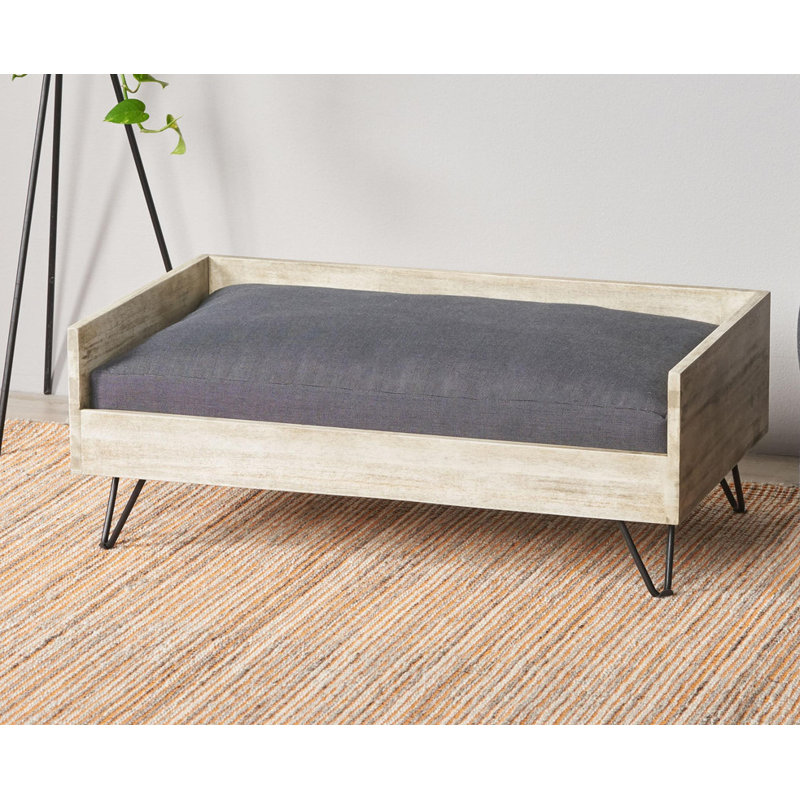 Lits pour chien de taille moyenne Mid-Century Modern Acacia Wood
