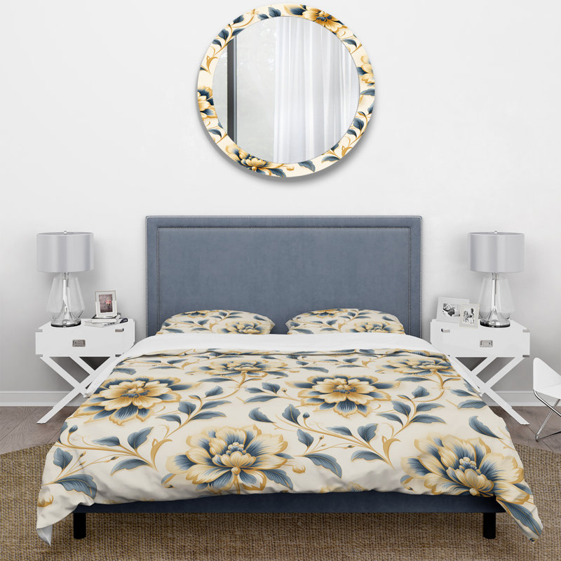 Literie à motif contemporain Victorian, Housse de couette pour très grand lit et 2 très