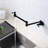 Wall Mount Pot Filler Faucet Matte Black, Double Joint Swing Arms, Scratch-, Rust-, 100% Brass For Long-Lasting Durability Mount, Black Finish, Jointed Scratch , Rust , Show-1015427511