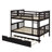 Full Over Full Bunk Bed With Twin Size Trundle And Ladder-2076692452
