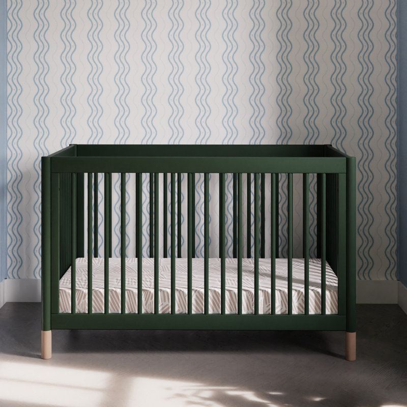 Gelato 4-in-1 Convertible Crib, Forest Green/Beige