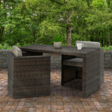 Rectangular 2 - Person 25'' Long Bistro Set with Cushions