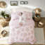 Ensembles de literie à motif floral rose, ensemble d'édredon double en microfibre pour grand lit, maison de campagne