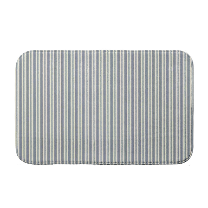 Tapis pour salle de bain Donaldson, l 24 po x L 17 po, Bleu