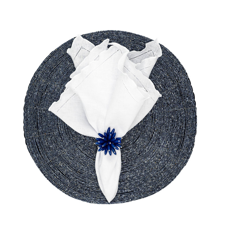 Serviette en lin festonnée 21 po