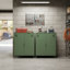 Armoire d'appoint en métal 2 portes avec tablettes réglables, armoire de rangement autoportante moderne pour le salon, la cuisine ou le vestibule-1009580785