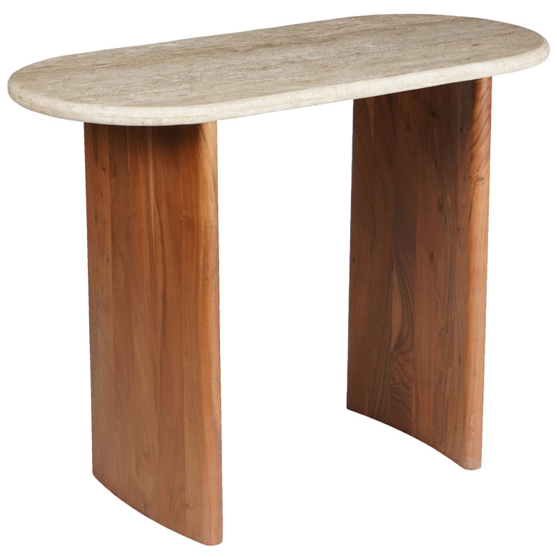 Catalena 39'' Stone Top Console Table