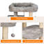 Arbre à chat et condo en fausse fourrure multicolore GOOPAWS, gris foncé