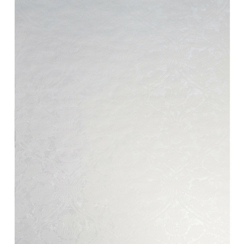 Grand papier peint velours blanc texturé Berdena