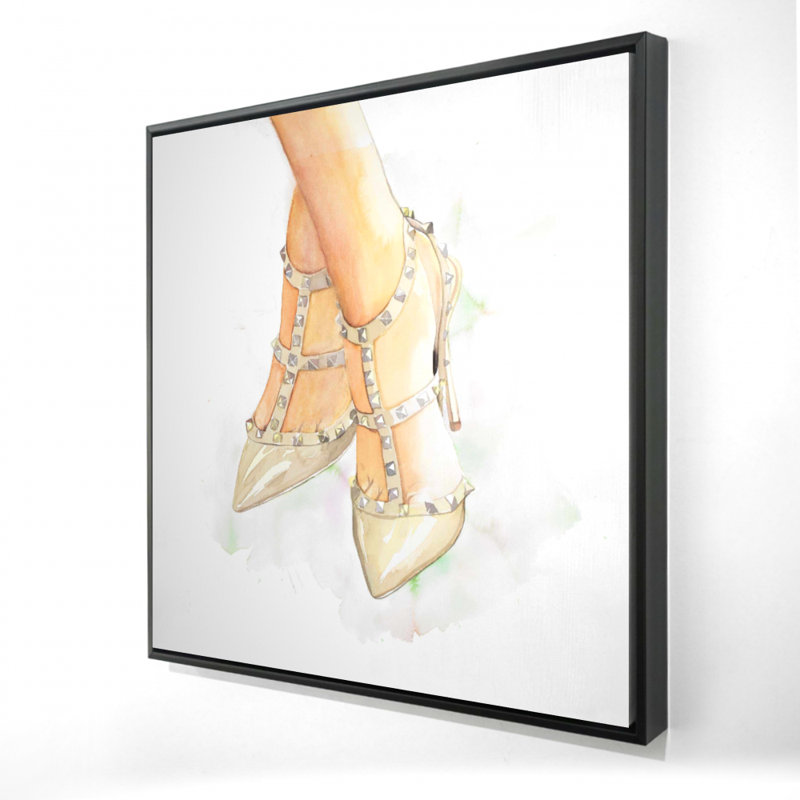 Studded High Heels Print On Canvas