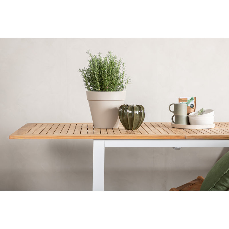 Navya Rectangular Metal Outdoor Dining Table , 324cm cm W 100cm cm D, 76cm H X 90cm D X 152cm W