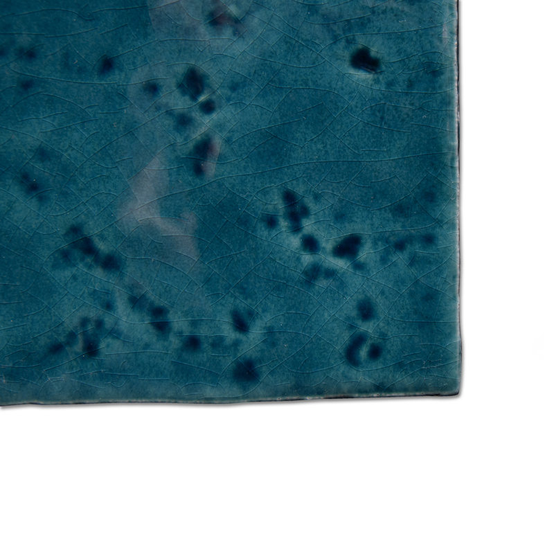 L 4 po X 4 po Carreau de céramique, Bleu très foncé