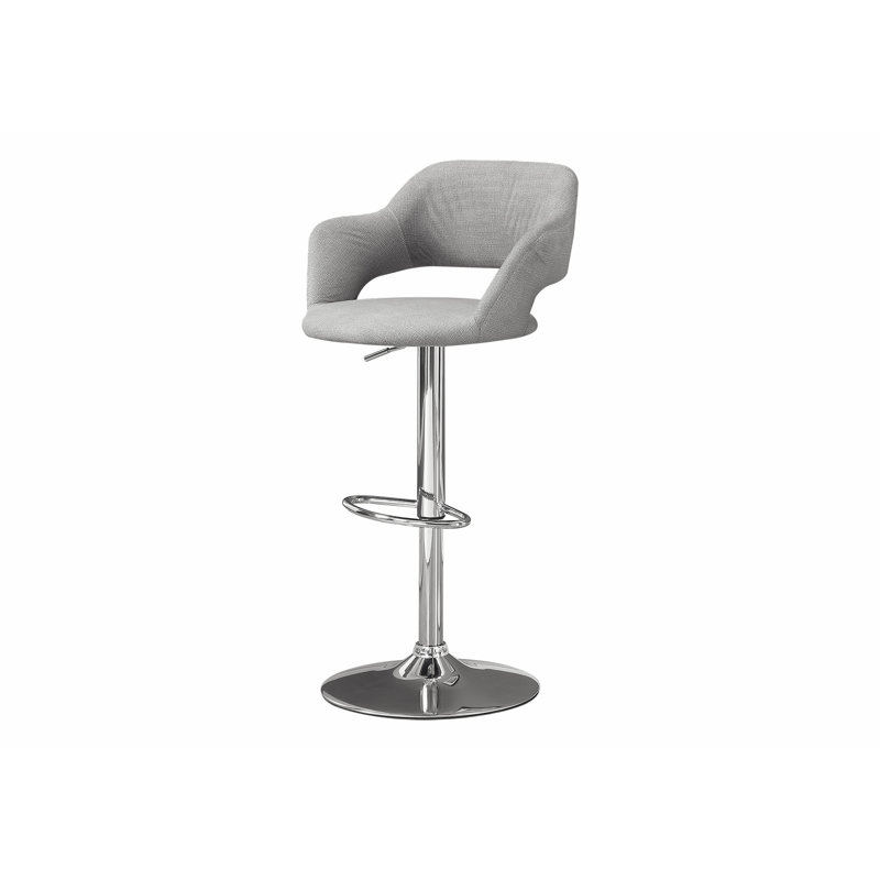 Tabouret de bar pivotant polyvalent et réglable avec tissu confortable et base stable