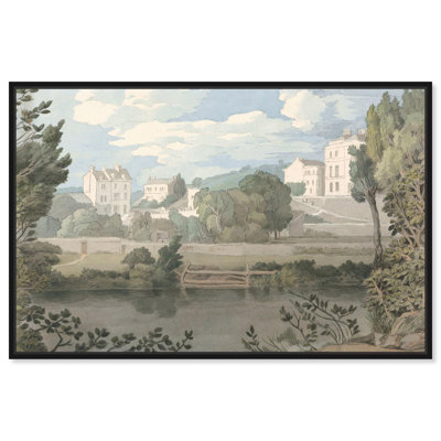 Houses near Plymouth Canvas Vintage Illustrations by Art Remedy