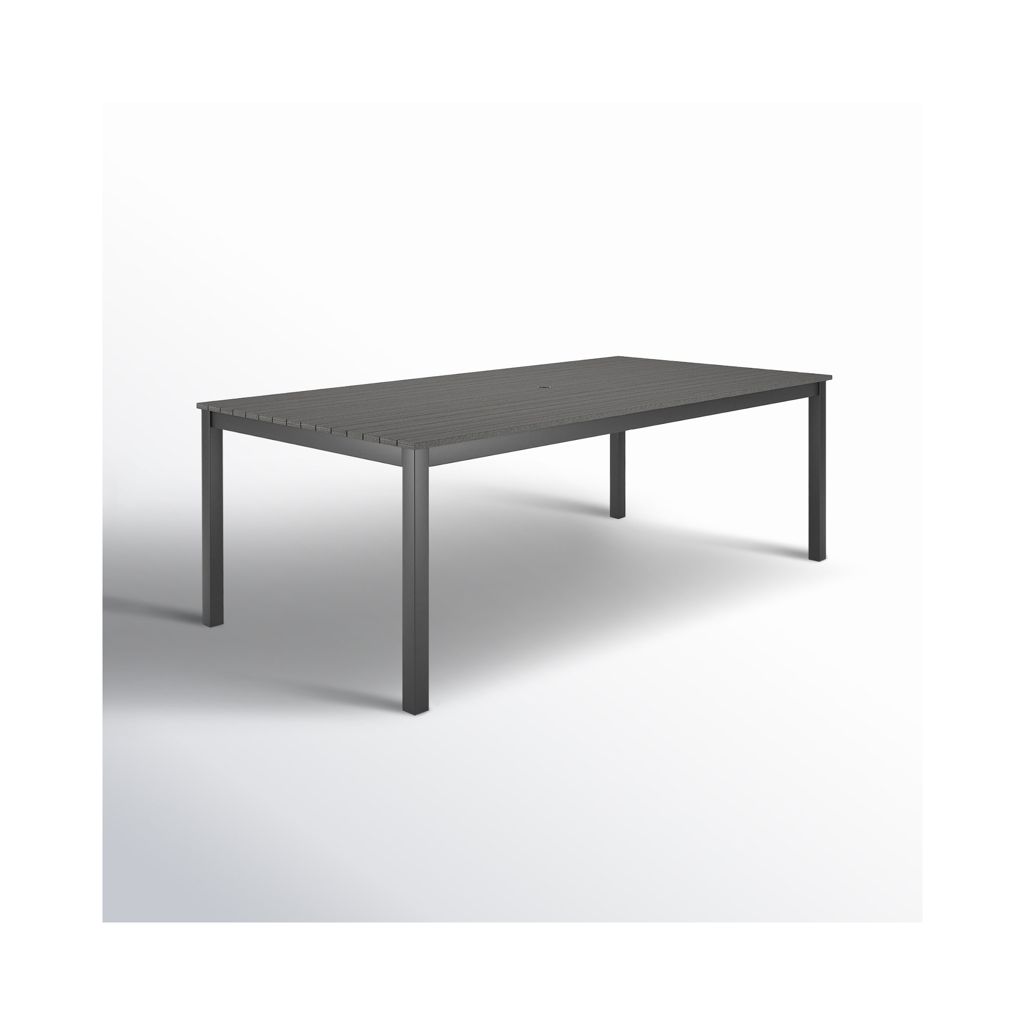 Townsend Outdoor Rectangular Patio Dining Table, Gray, 41" W x 83" L x 29" H