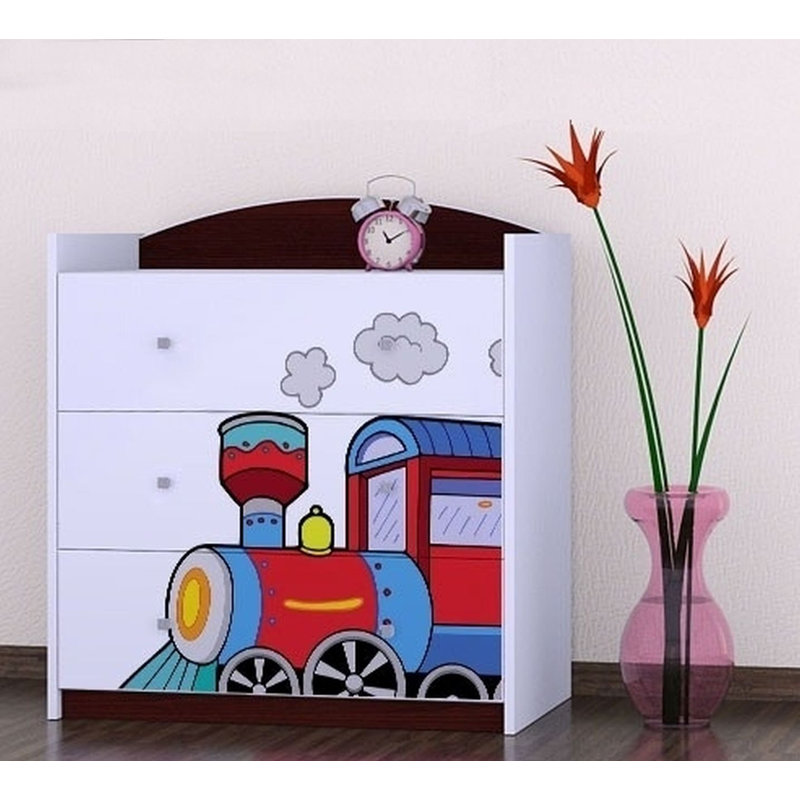 Nicks 3 Drawer Chest, Dark Brown
