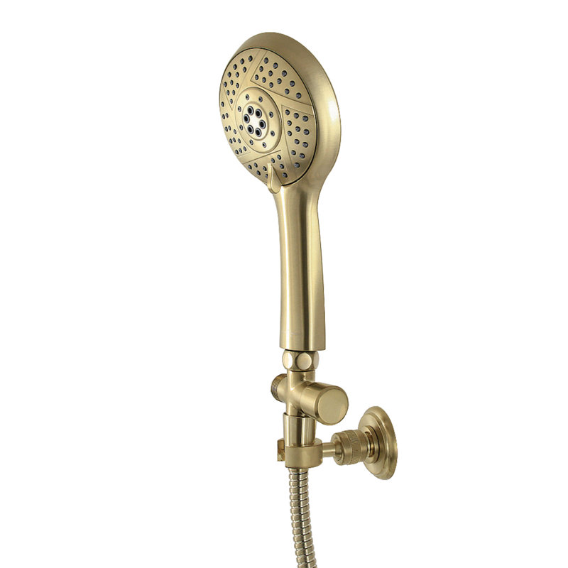 Ensemble de douche à main multifonction en laiton Kingston Vilbosch, Laiton brossé
