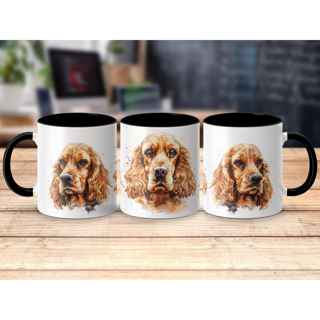 Cocker Spaniel Watercolor Design 11oz Coffee Mug