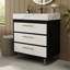 Meuble-lavabo autoportant moderne avec lavabo vasque en céramique et plateau en pierre frittée durable-1188597863