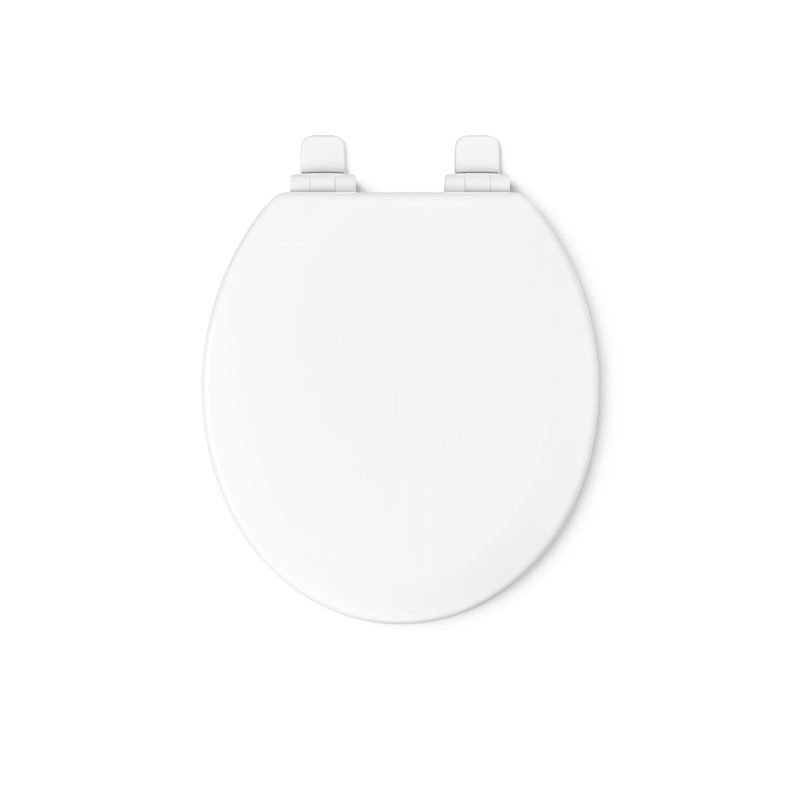 Triko Quiet-Close Elongated Toilet Seat, Round, White