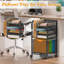 Rangement à 5 niveaux pour classeur sous le bureau | Dossiers suspendus de format lettre, classeur mobile sous le bureau, tiroirs en maille multicouches, mobilier de bureau efficace
