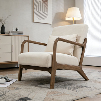 Chaise d'appoint moderne avec structure en bois