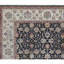 Tapis noir et ivoire de haute qualité noué à la main