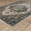 Tapis bleu / brun Caia-1048290047