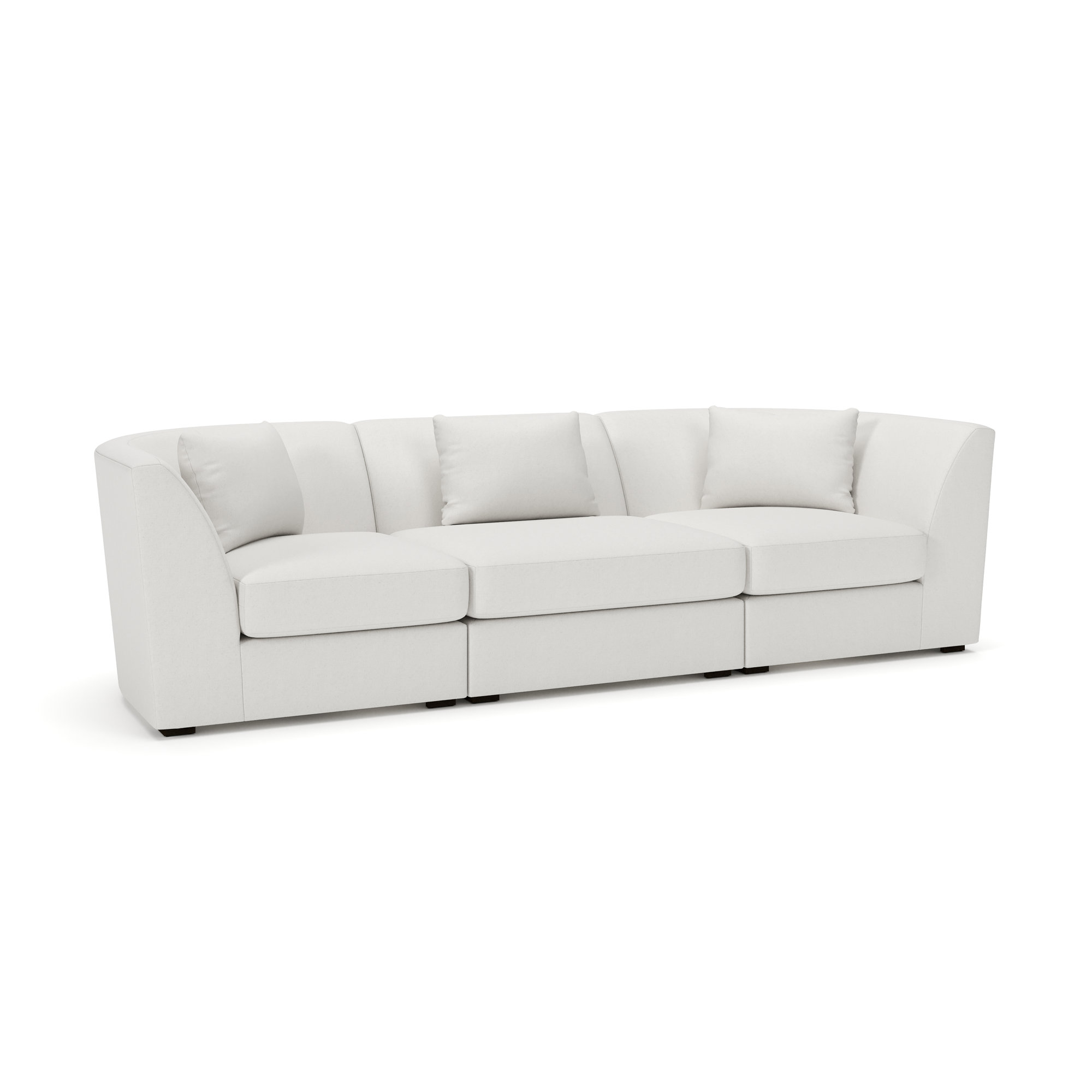 Krista 3-PC Curved Sofa, Macarena Beige
