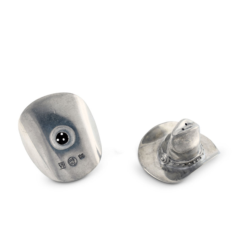 Western Frontier Cowboy Hat Salt and Pepper Shaker Set