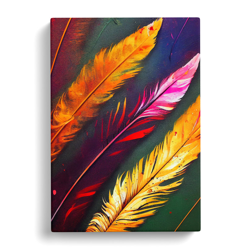 Wondrous Feathers - Wrapped Canvas, 50cm H x 35cm W x 3cm D
