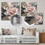 Marbre rose doré pivoine IV - impression sans cadre sur métal-308253796