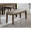 Banc de 17,64 lb avec revêtement en tissu et structure en bois brun brossé pour la salle à manger-1763635460