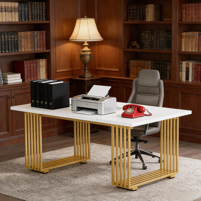 Bureau, bureau de direction élégant, bureau d'ordinateur fonctionnel