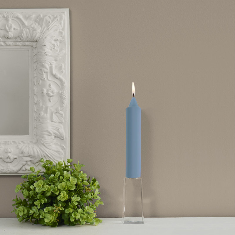 Bougie lisse sans parfum Collenette, H 7 po x l 1,25 po x P 1,25 po, Bleu de Williamsburg