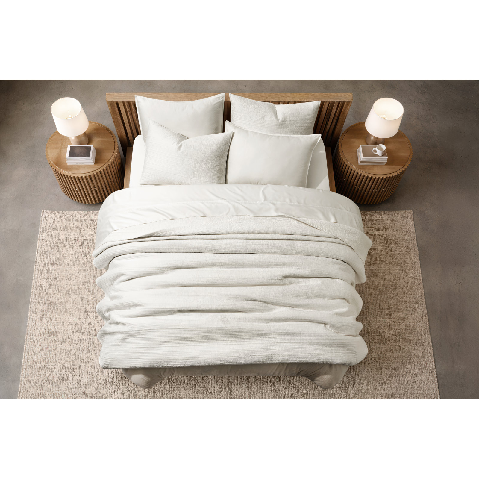 Oversized Cotton Sateen Channel Stitch Quilt Set - 3 Pieces King/Queen Bedding Comforter Set with Pillow Shams, All Season Lightweight Bedspread