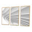 Fractal Bulgy Layered 3D Waves - 3 pièces, cadre flottant, impression sur toile-96061036-96061039