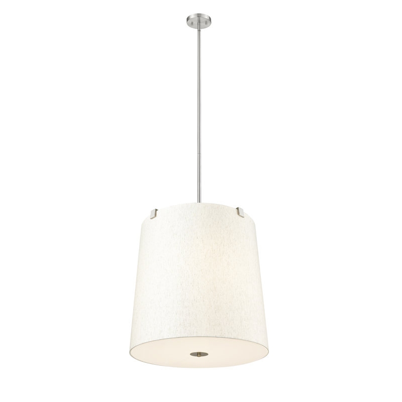 Luminaire suspendu 5 lumières Kohlman en nickel brossé, Nickel brossé